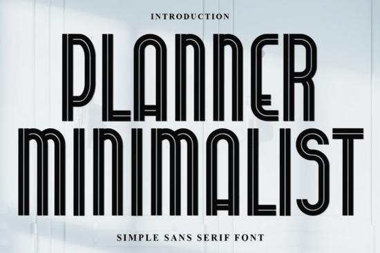 Planner Minimalist Font